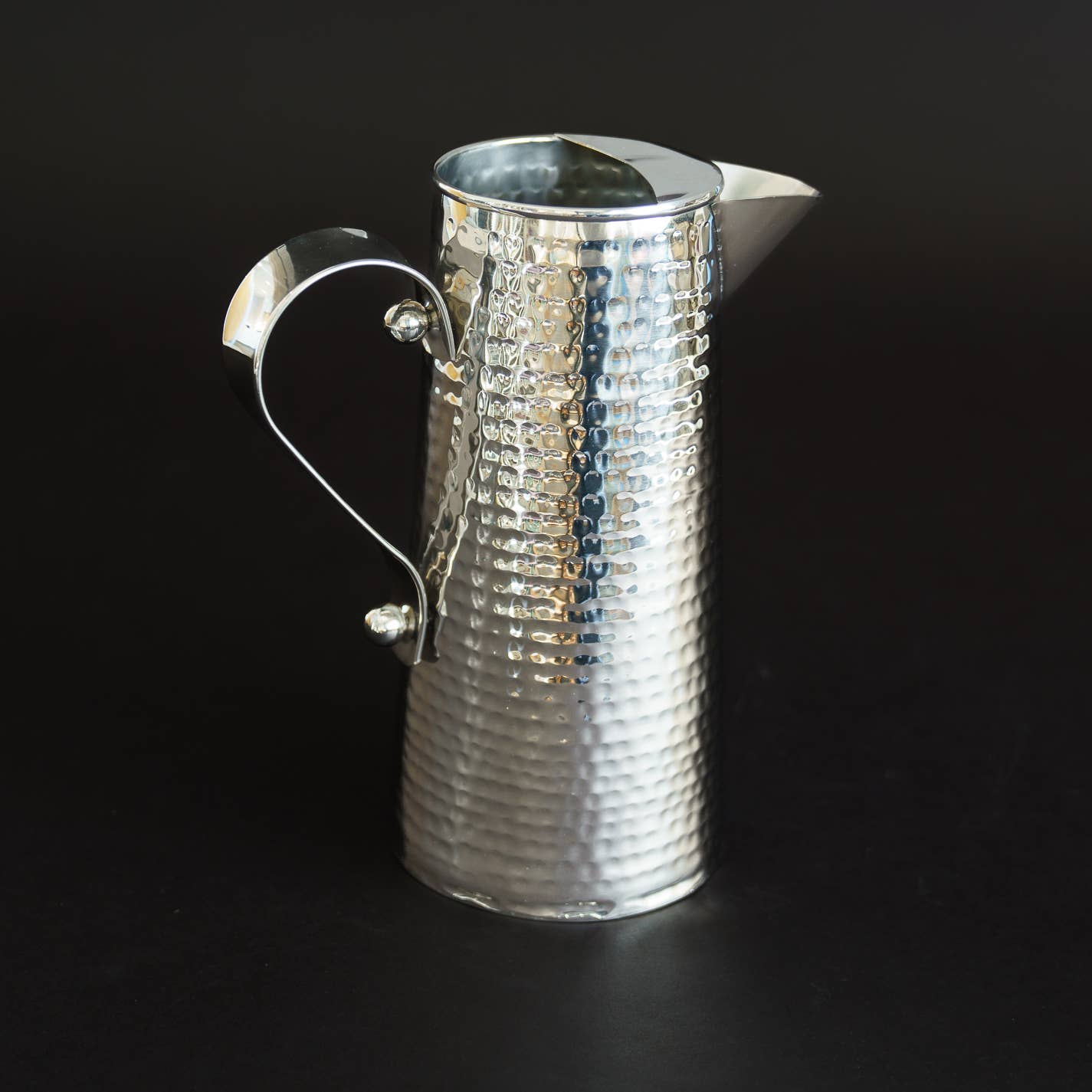 India Handicrafts Inc - Wholesale Pitcher - Stainless Steel Hammered Pitcher1