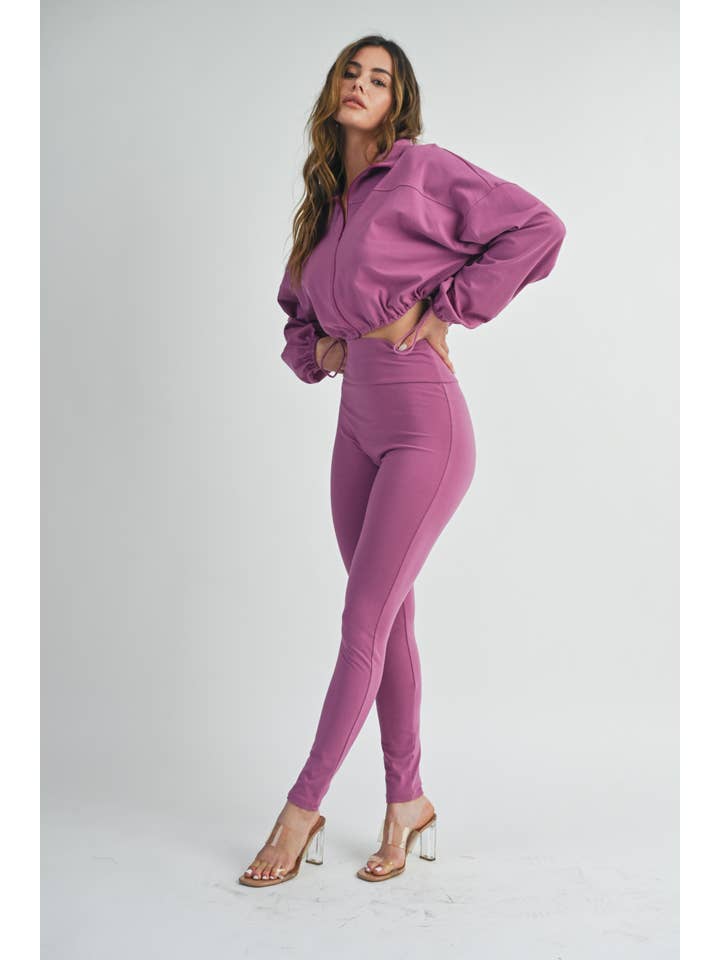 BJ's Closets – Großhandel Set aus Oberteil und Hose (NICHT Loungewear) – Damen – Mauve Frost Zweiteiliges Leggings-Set5