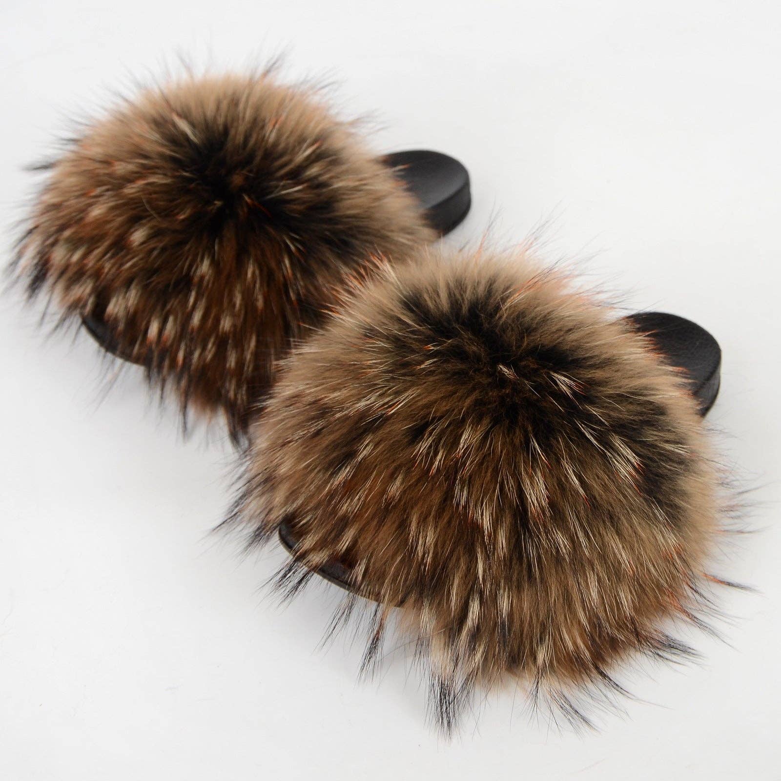 VividLux - Wholesale Slippers - Women's - Fluffy Fur Slides Flat Furry Sandals for Women 27