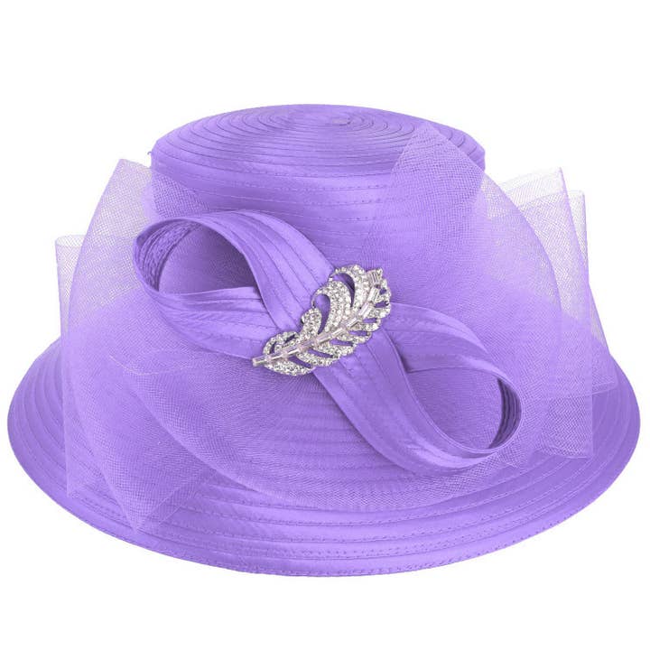 SP Sophia Collection - Wholesale Fascinator Hat - Women's - Dressy Brooch Ribbon Hat
