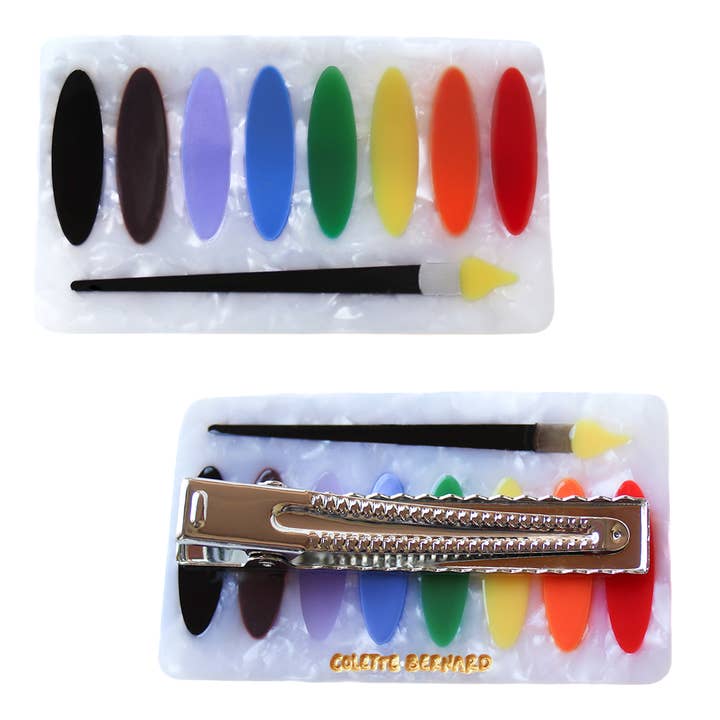 Watercolor Palette Hair Clip for wholesale by COLETTE BERNARD