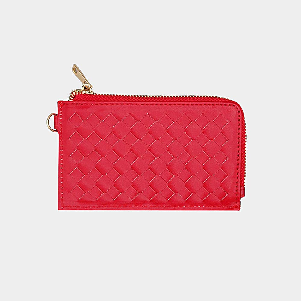 Sensibling Corp. - Wholesale Wristlet - Faux Leather Basket Weave Flat Card Holder Wallet Wristlet28