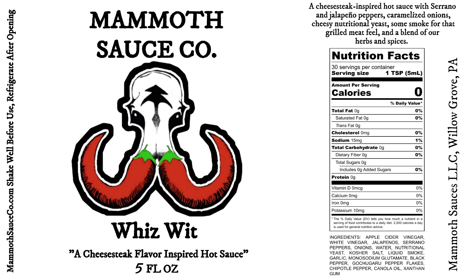 Mammoth Sauces LLC - Wholesale Hot Sauce - Whiz Wit Hot Sauce1