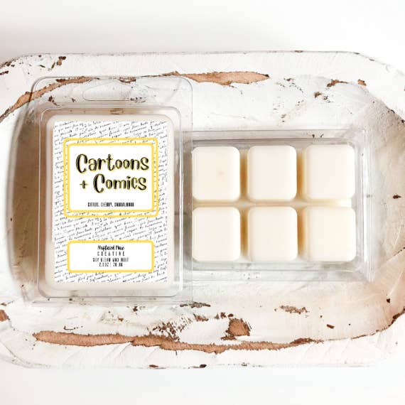 Cartoons & Comics Literary Soy Wax Melts (Fruity Cereal) for wholesale by Misplaced Muse Creative