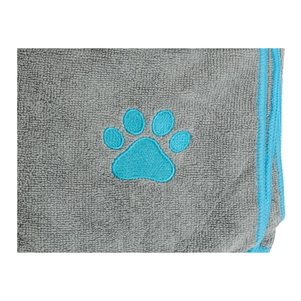 Jojo Modern Pets - Venta al por mayor Toalla para mascotas - Perros - Toalla de baño de microfibra para perros de secado rápido con huella (gris)3