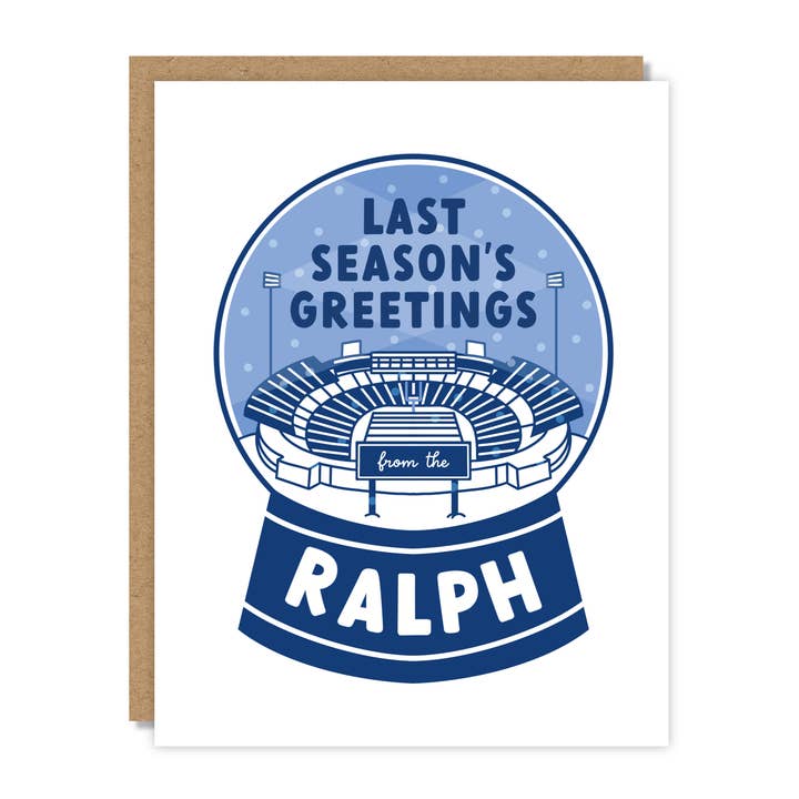 Last Season's Greetings from the Ralph Buffalo NY Bills for wholesale by Tiny Buffalo Designs Co.
