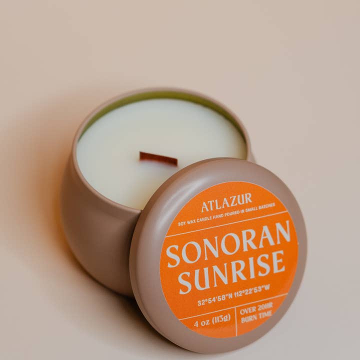 Atlazur - Wholesale Jar/Filled Candle - Sonoran Sunrise Soy Candle3