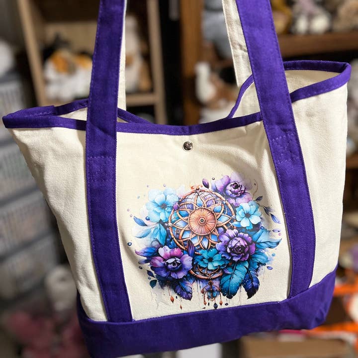 Cedar Hill Country Market - Wholesale Tote Bag - Women's - Western Themed Two Pocket Canvas Market/Tote Bags - Multi Colors1