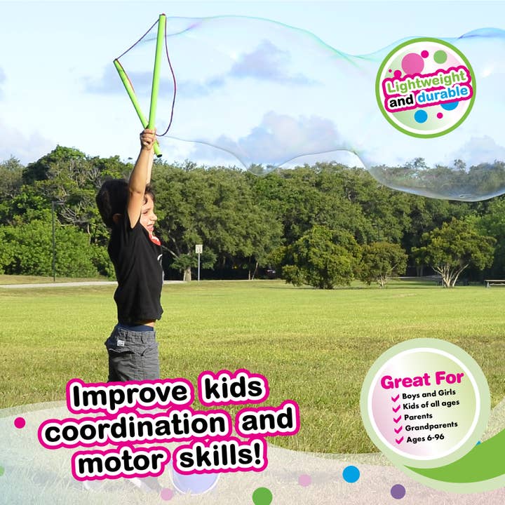 South Beach Bubbles - Wholesale Bubble Wand - Kids - WOWmazingâ„¢ Giant Bubble Powder Kit: Makes 3 Gallons!