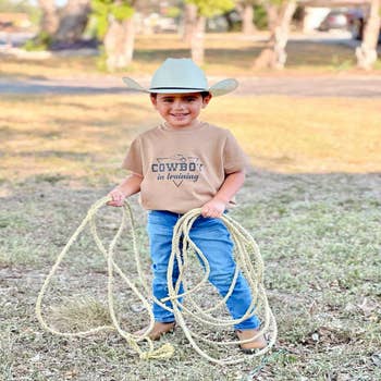 Baby Cowboy in Training
