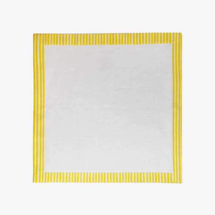 Serviette Rayée - Jaune Soleil pour la vente par WawwLaTable