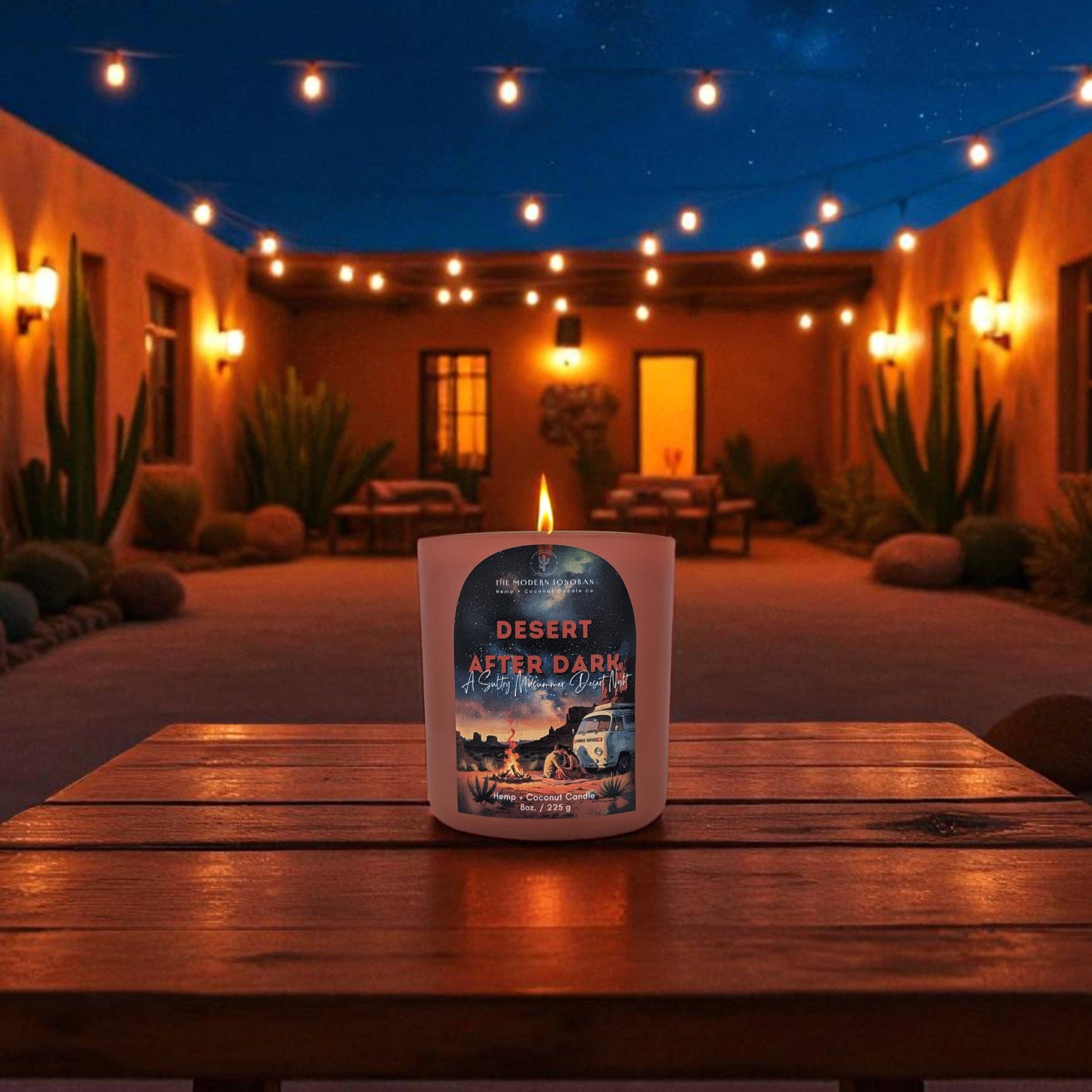 The Modern Sonoran - Vente Bougie en bocal - Désert Après la Tombée de la Nuit : Bougie au Chanvre du Sud-Ouest de l'Arizona1