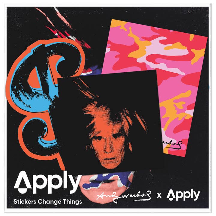 Sérigraphie des années 80 par Andy Warhol - Lot de 3 autocollants pour la vente par Apply Stickers