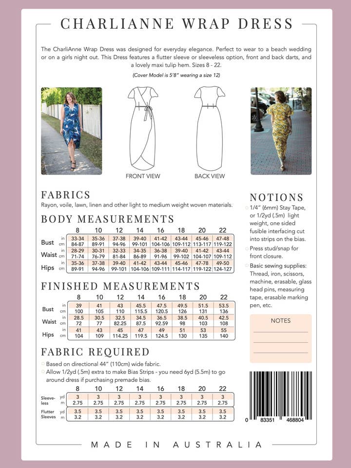 Sew To Grow - Wholesale Dress – Women's - CharliAnne Wrap Dress Sewing Pattern2
