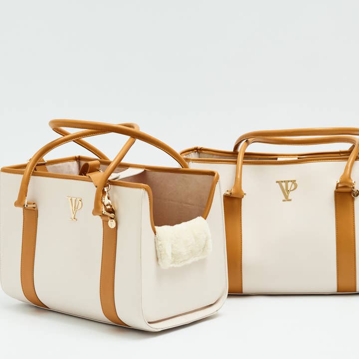 The V.I.PUP Collection - Wholesale Pet carrier – Dog - Denim Victorian 88 & Gold Dog Carrier2