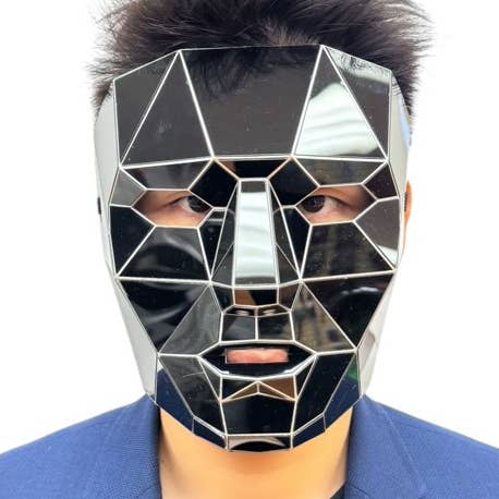 Sort polygonal boss spejlmaske for engroshandel hos KBW Global Corp.