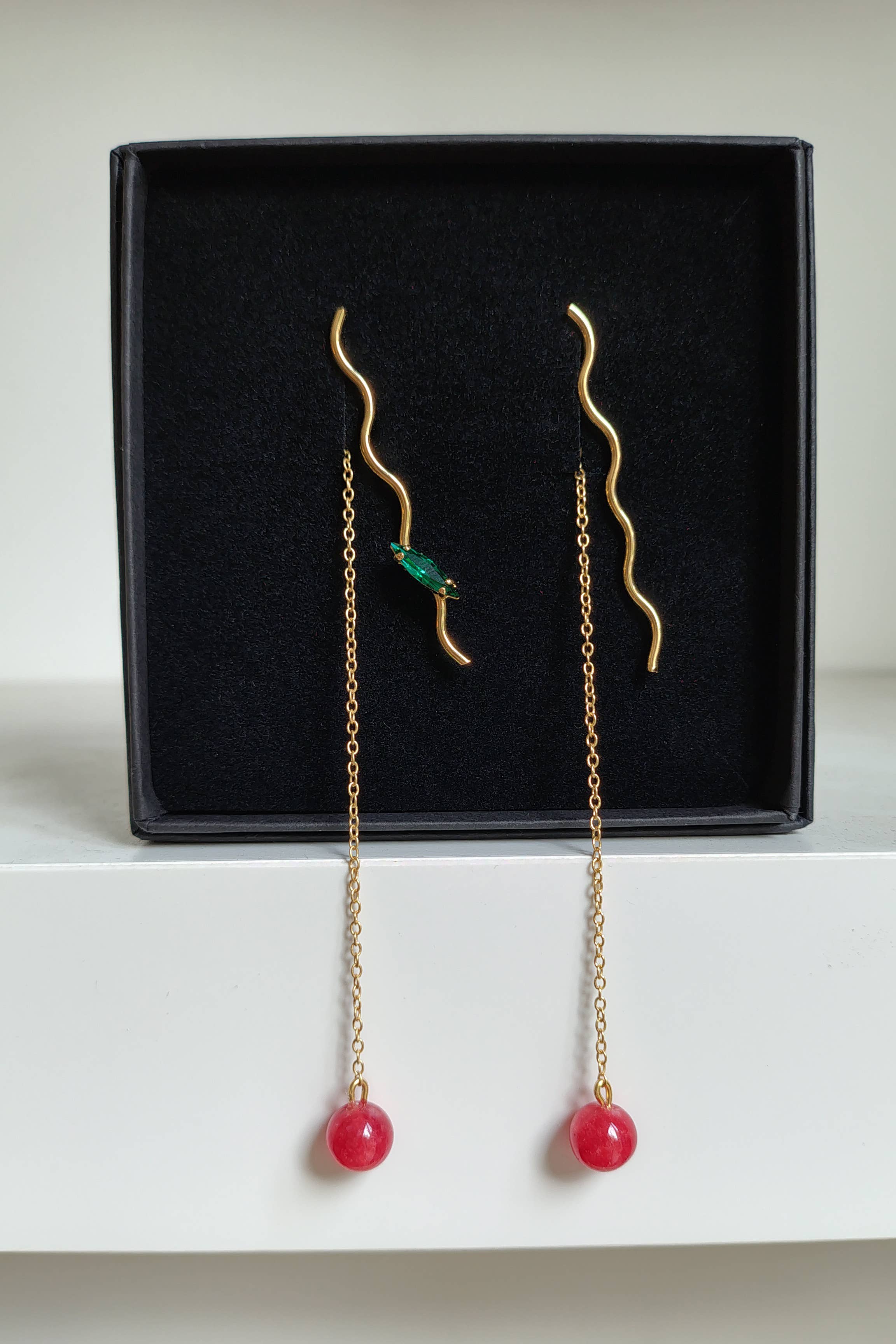 sew a song - Venta al por mayor Pendientes colgantes - Pendientes de olas de cristal2