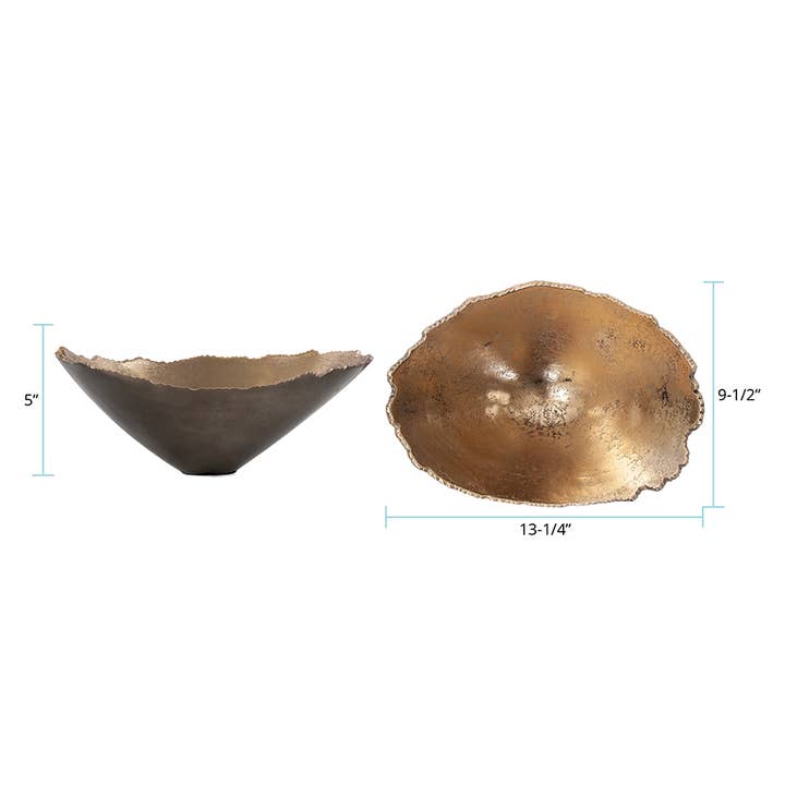 Howard Elliott on Faire - Wholesale Decorative plate/dish/bowl - The Baniff Jagged Edged Deep Bowl, Large1