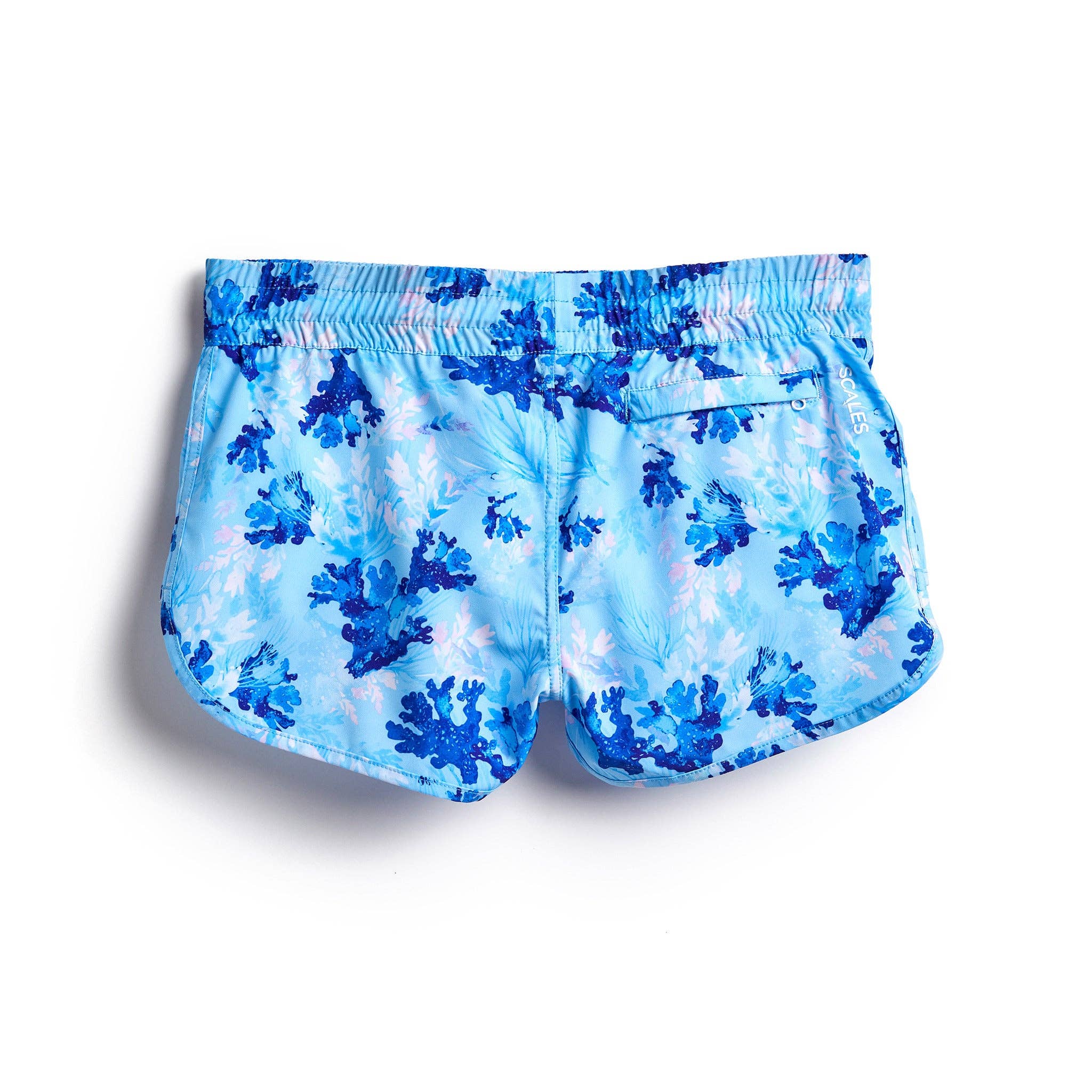 Powder Blue Coral Tropics Womens Boardshorts for wholesale on Faire1
