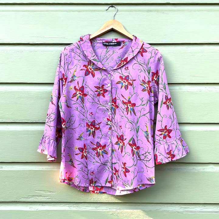 Paris Bluse Petals Pink for engroshandel hos Little Journeys Chicago