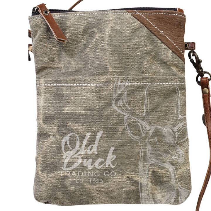 Old Buck Passport Bag for wholesale by Clea Ray Canvas Bags & Clothing