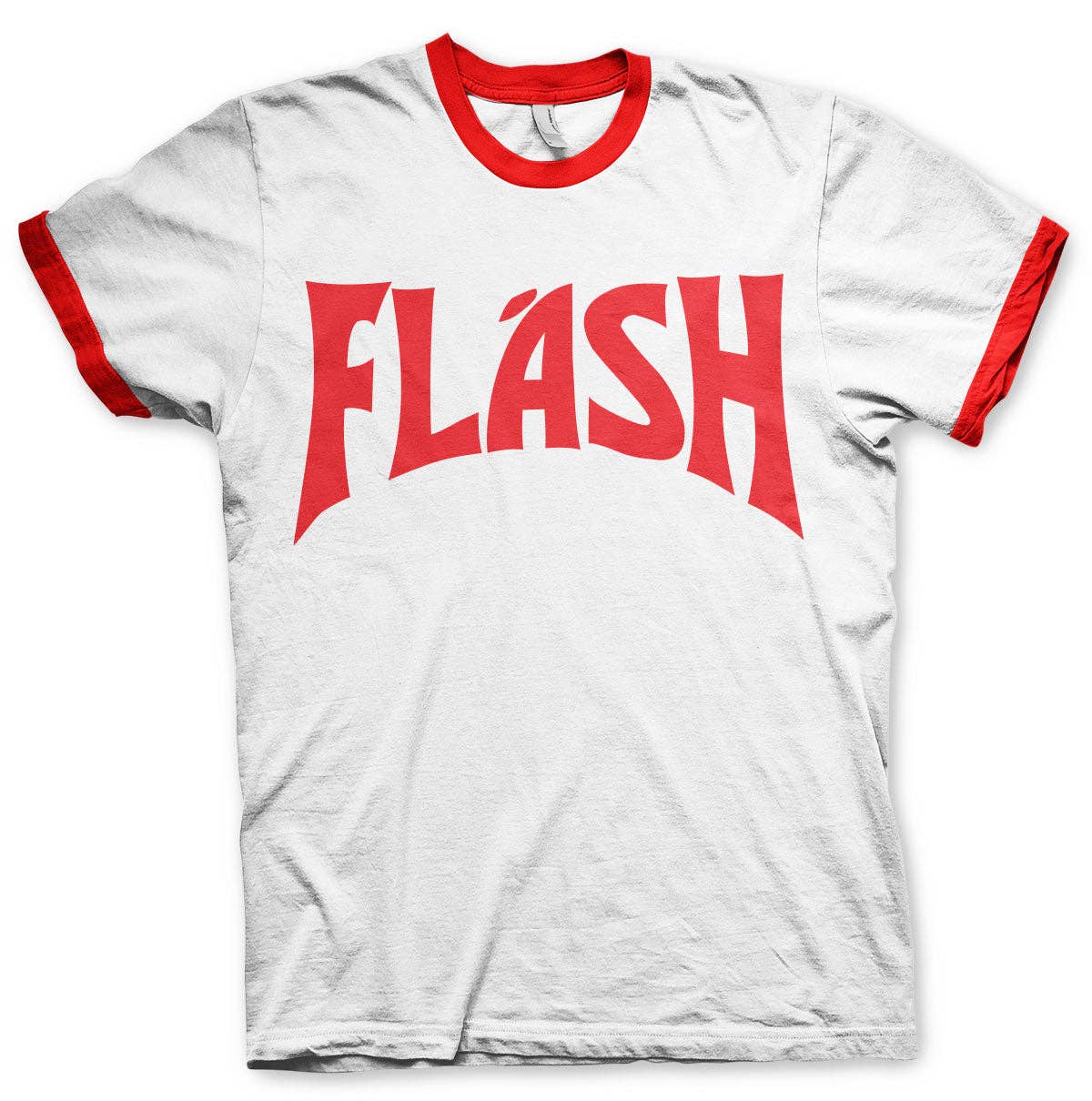 WhiteRed Flash Gordon Stripe T-Shirt for wholesale on Faire0