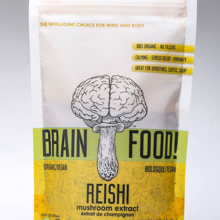 Reishi mushroom powder for wholesale by The Brainfood Mushroom Company inc.