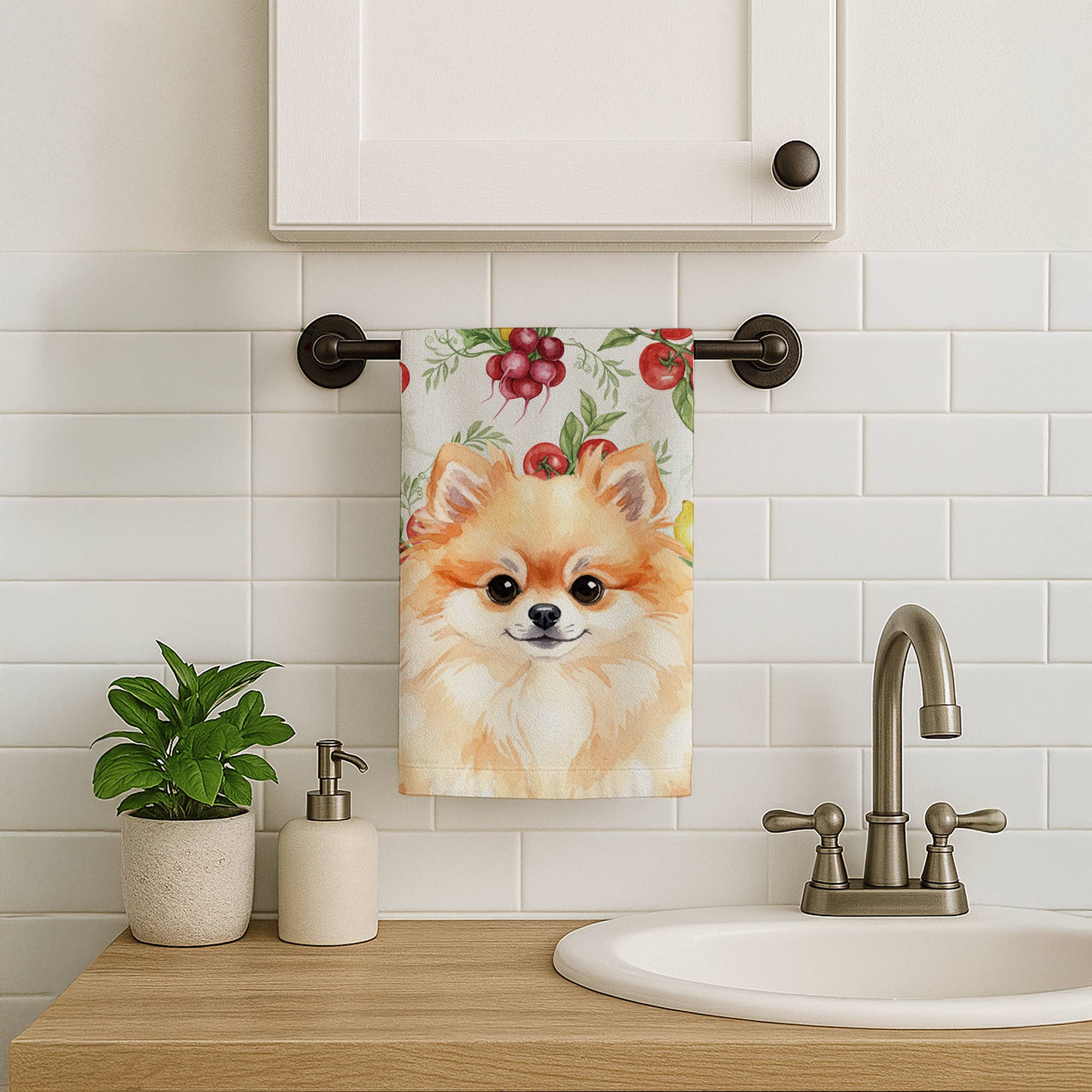 Caroline's Treasures - Wholesale Hand Towel - Pomeranian Vegetables Towel WDK83610