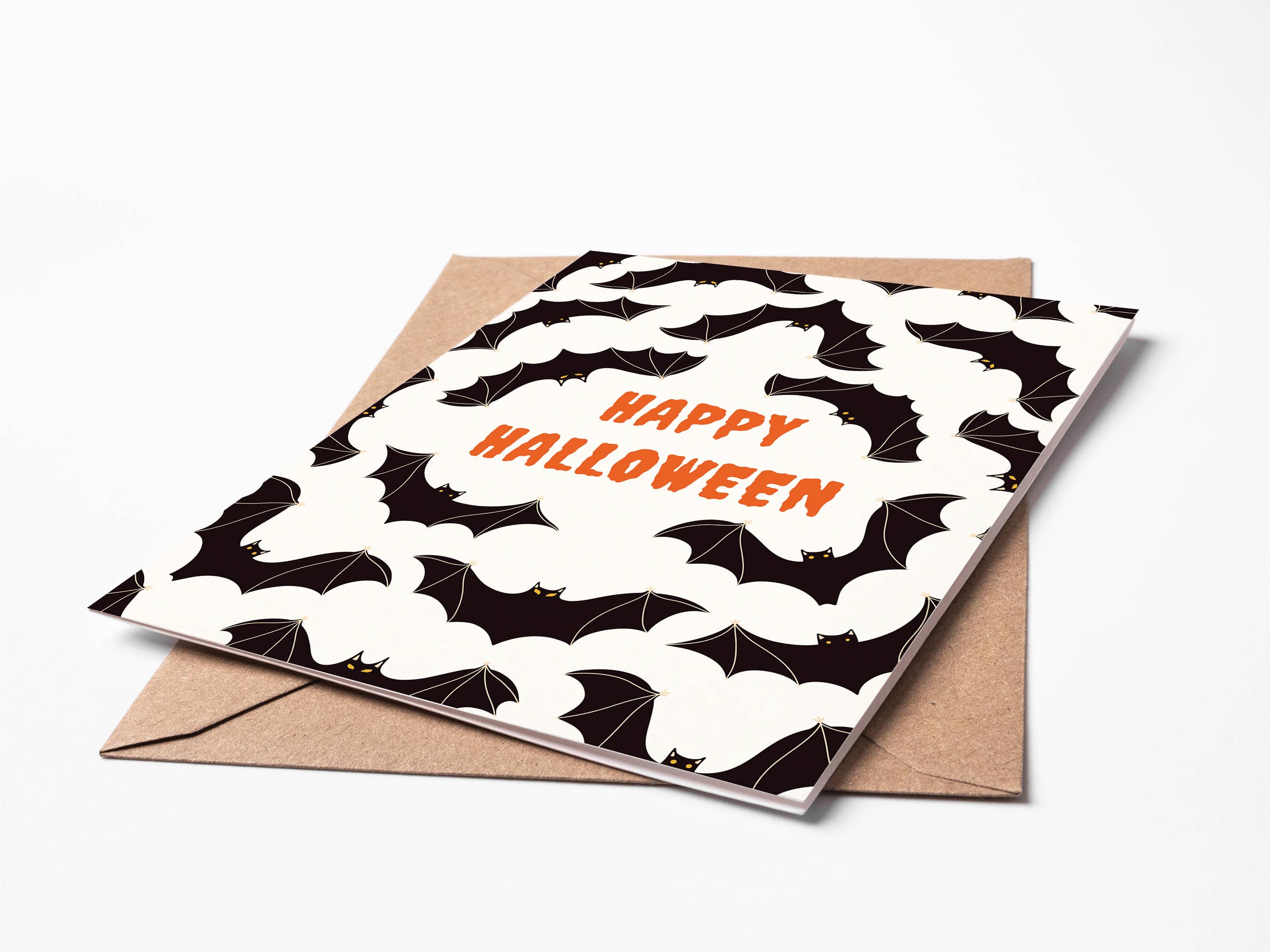 Oakwind Hollow - Vente Cartes d'Halloween - Carte de vœux Halloween Bats HW04 Spooky Happy Halloween2