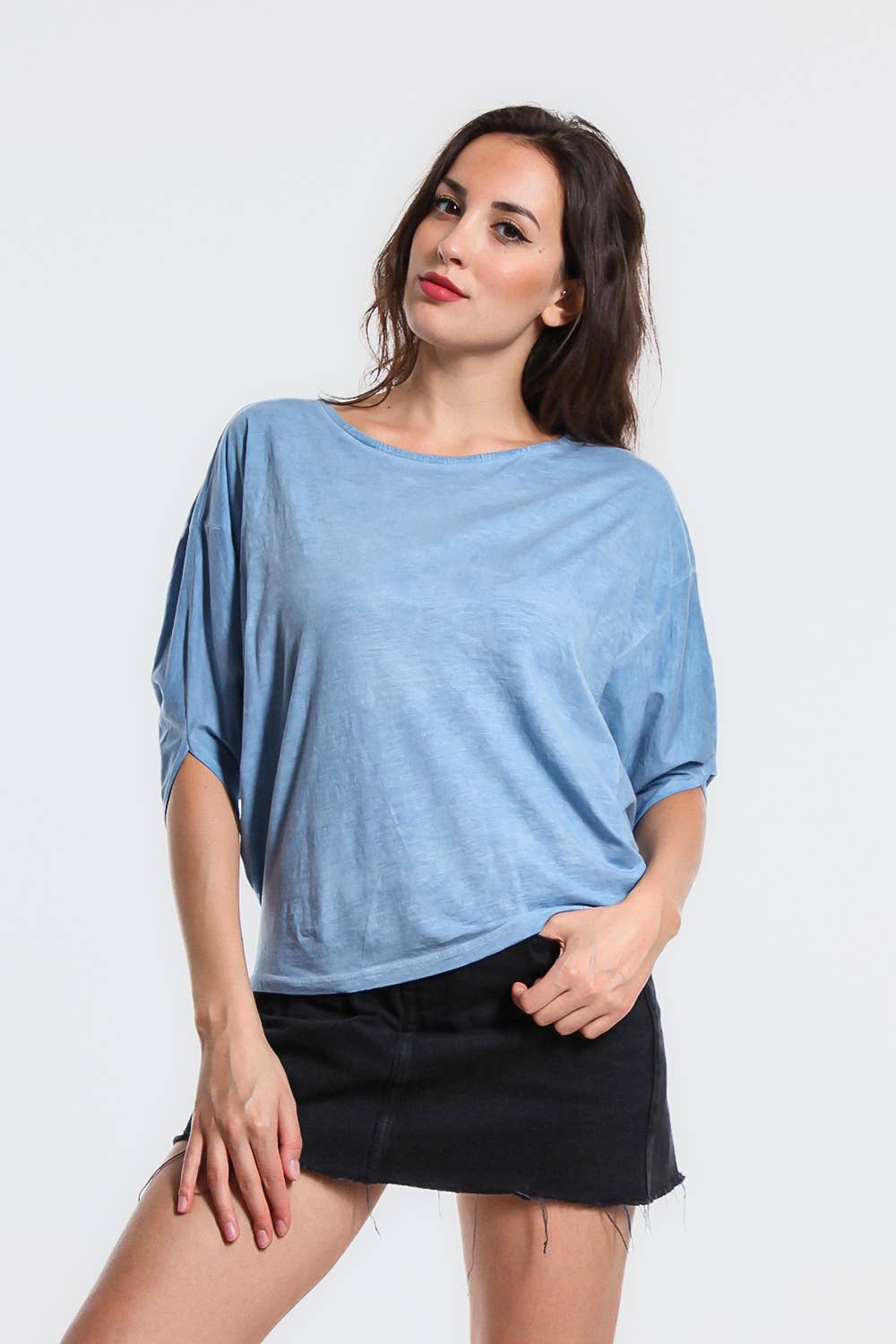 TINA Stephens Italy/Tees By Tina - Wholesale T-Shirt - Women's - Omaria Batwing Crop Top (BSS171)16