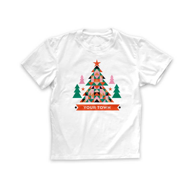Personalized City Christmas Toddler T-Shirt - Geometric Tree for wholesale by Rock Scissor Paper