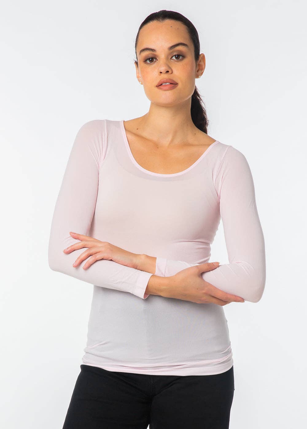 AMB Designs - Wholesale Knit Top - Women's - Solid Scoop Neck Second Skin Top5