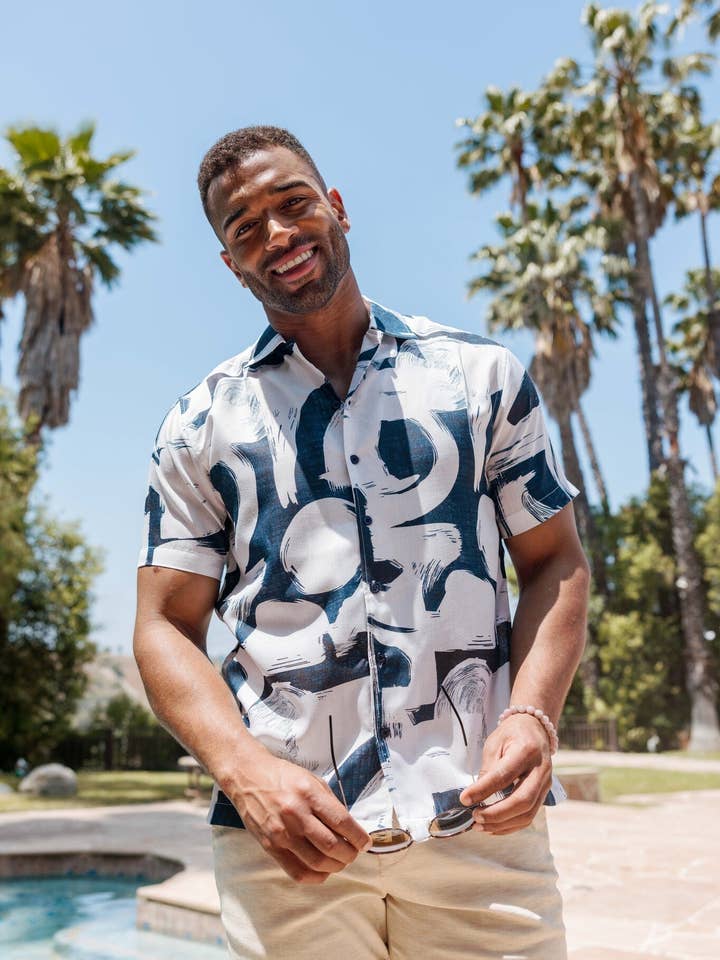 Mojito Herrars Resortstil Ledig Sommartryckt Skjorta för wholesale av MOJITO COLLECTION