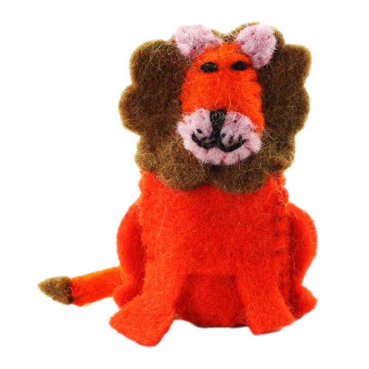 Tribal Trade GmbH - Wholesale Finger Puppet - Kids & Baby - Finger puppet felt lion finger doll oran