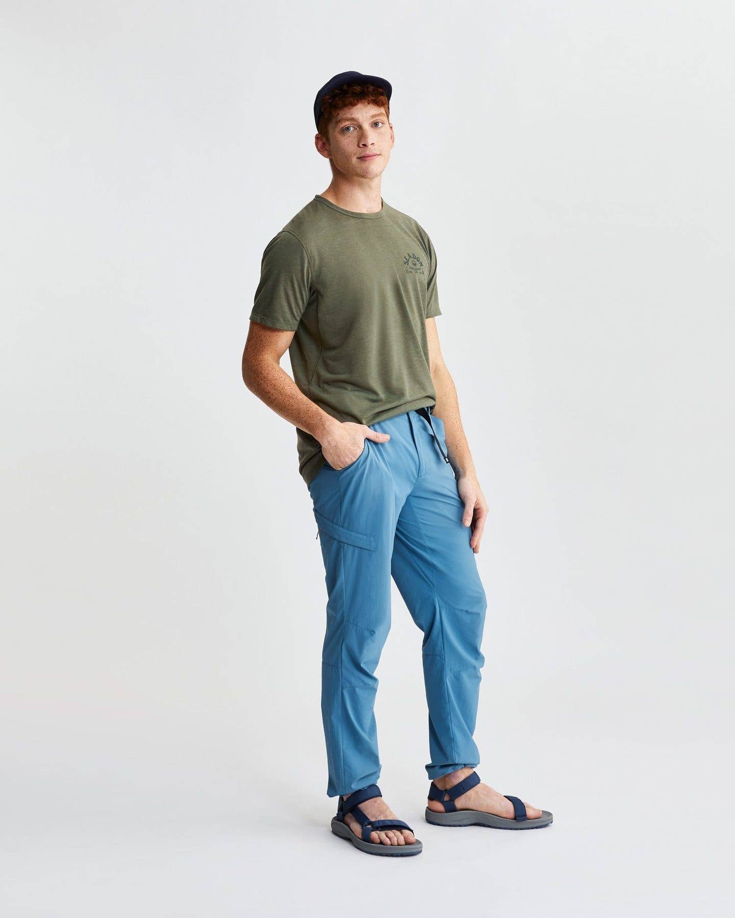 Marlijn blauw Helios Trail broek voor heren - Regular voor groothandel op Faire7