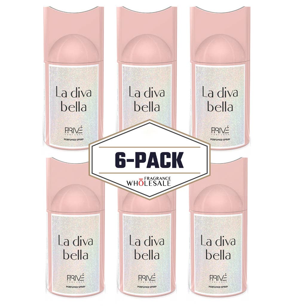 FRAGRANCE WHOLESALE LTD – wholesale Perfume/eau de toilette – PRIVE La Diva Bella Perfume Deodorant 250ml 6x PACK1