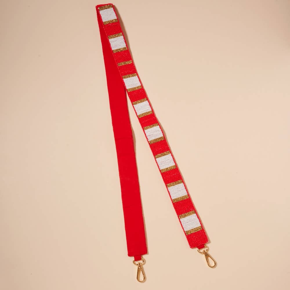 Frem - Wholesale Bag Strap - Women's - Striped Seed Beaded Bag Strap11