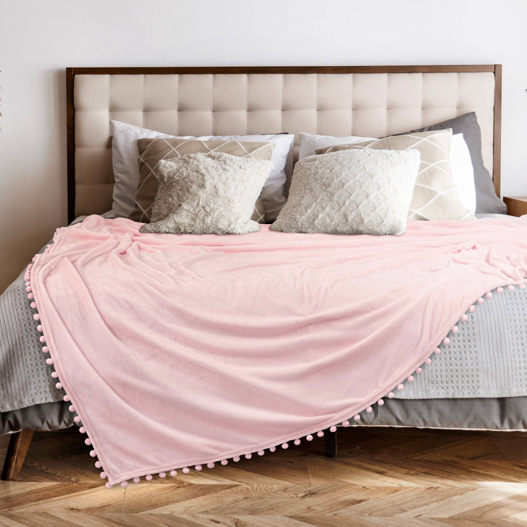 Pavilia – wholesale Prydnadsfilt – Filt med pompom-fransar129