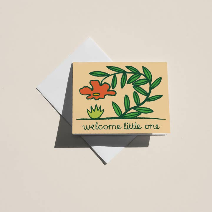 Welcome Little One, A2 Greeting Card for wholesale by Christine Witmore