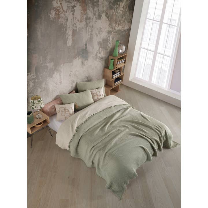 destinyhometex - Wholesale Throw Blanket - Purple color 4 layer gauze throw24