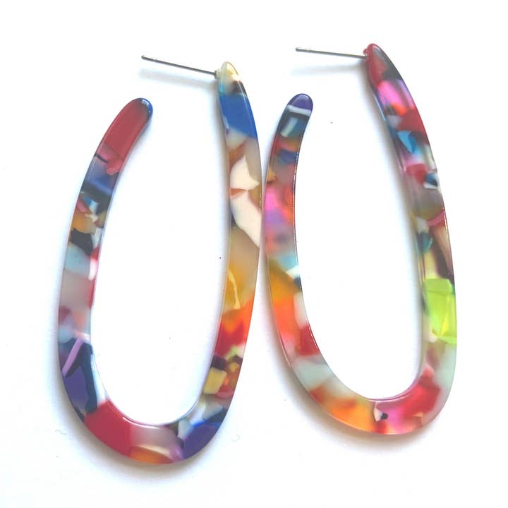 Longues créoles multicolores pour la vente par One of a Kind Club