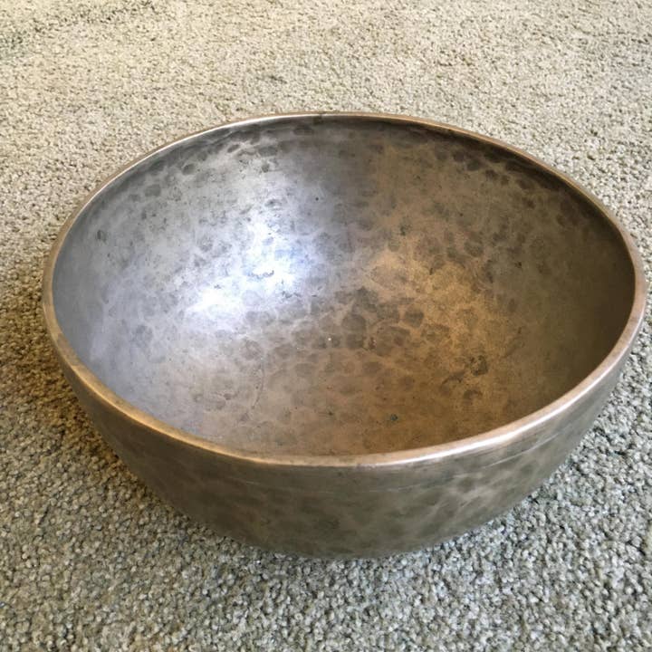 Wildheart Crystals - Wholesale Meditation Supplies - AAA Vintage Hand Hammered Tibetan Singing Bowl 9.253