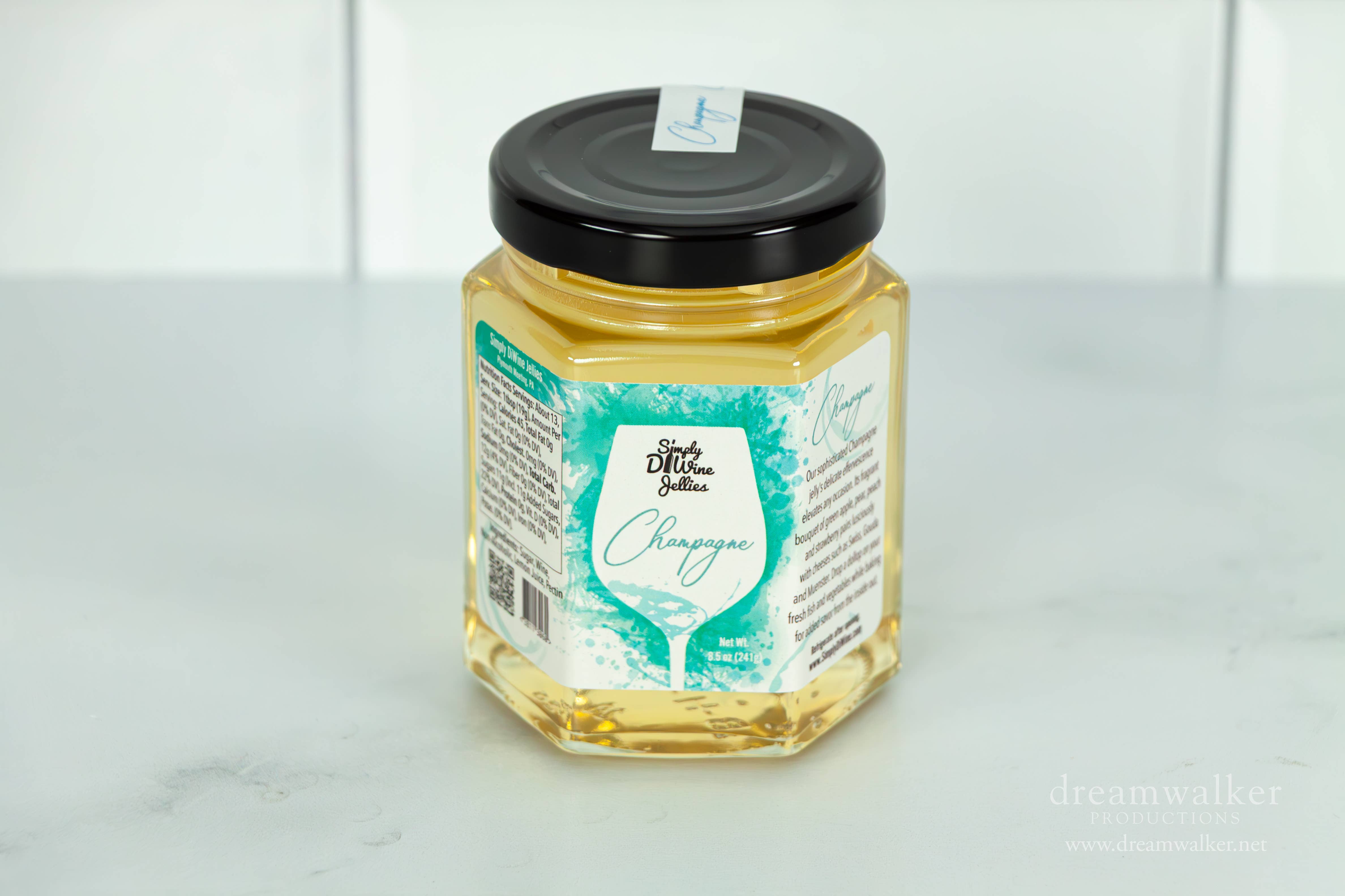 Simply DiWine Jellies, LLC - Wholesale Jam/Jelly - Champagne Wine Jelly 8.5oz