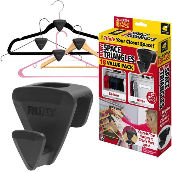 BulbHead - Wholesale Clothes Hangers - Ruby Space Triangles Ultra-Premium Hanger Hooks | 18 pcs4