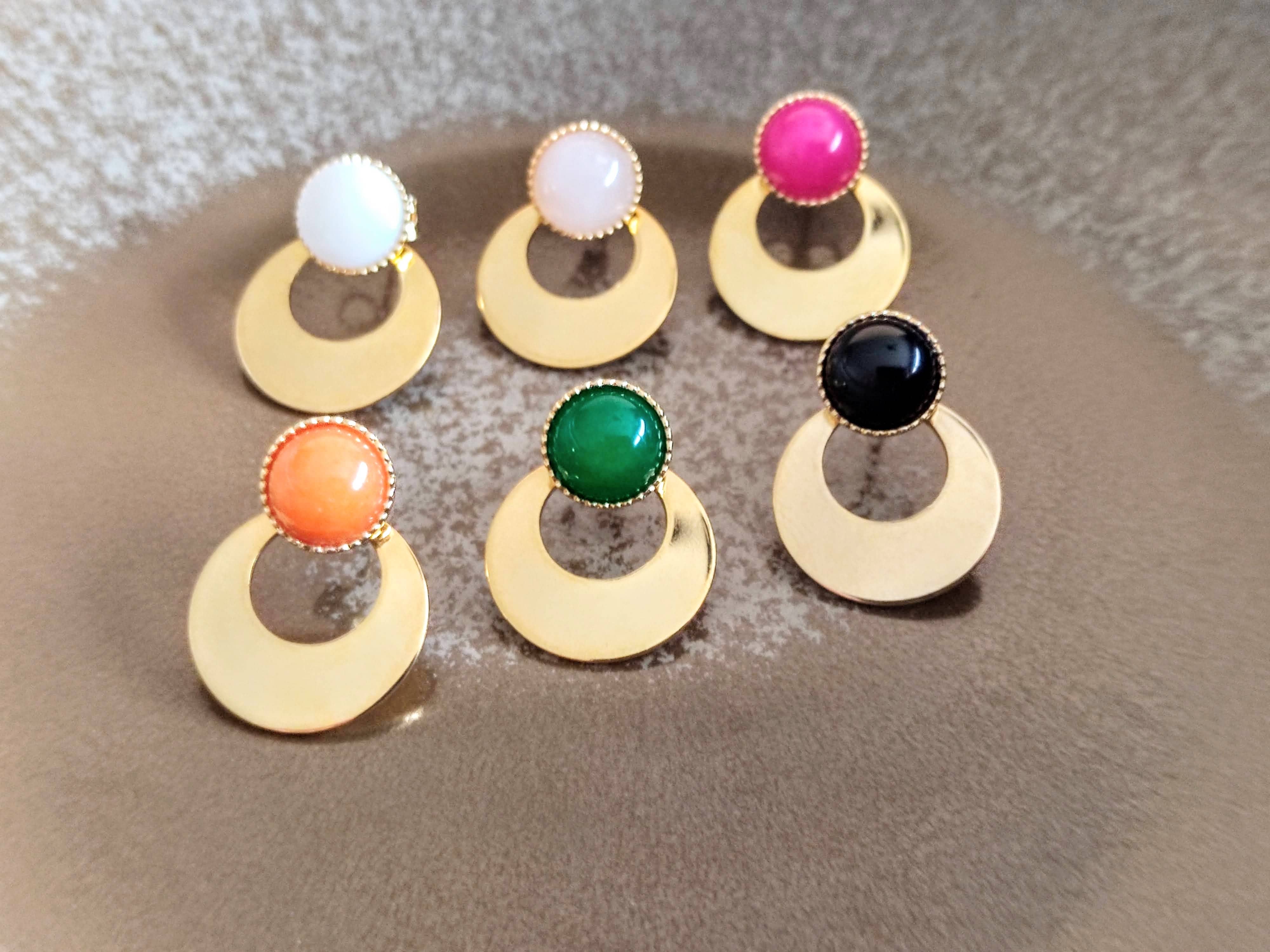 Sophie Bijoux – Großhandel Ohrstecker – The Adventurer 3-in-1 Ohrringe mit schwarzer Achat-Stein2