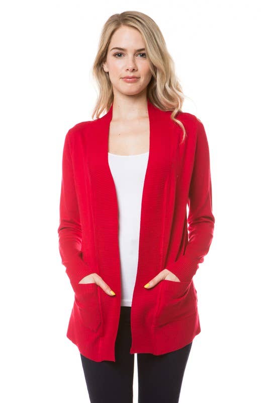 Newself Collection - Vente Cardigan – femme - Cardigan à manches longues ouvert sur le devant2