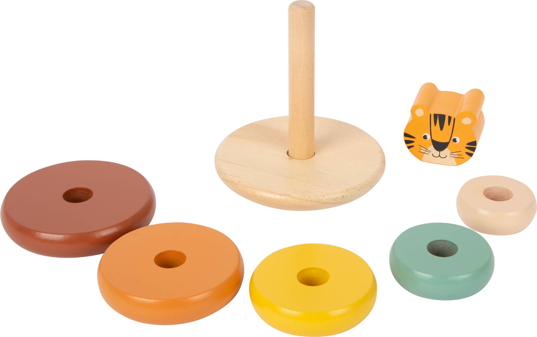 small foot - Wholesale Stacking Rings Game - Baby - Tiger Stacking Tower "Safari"1