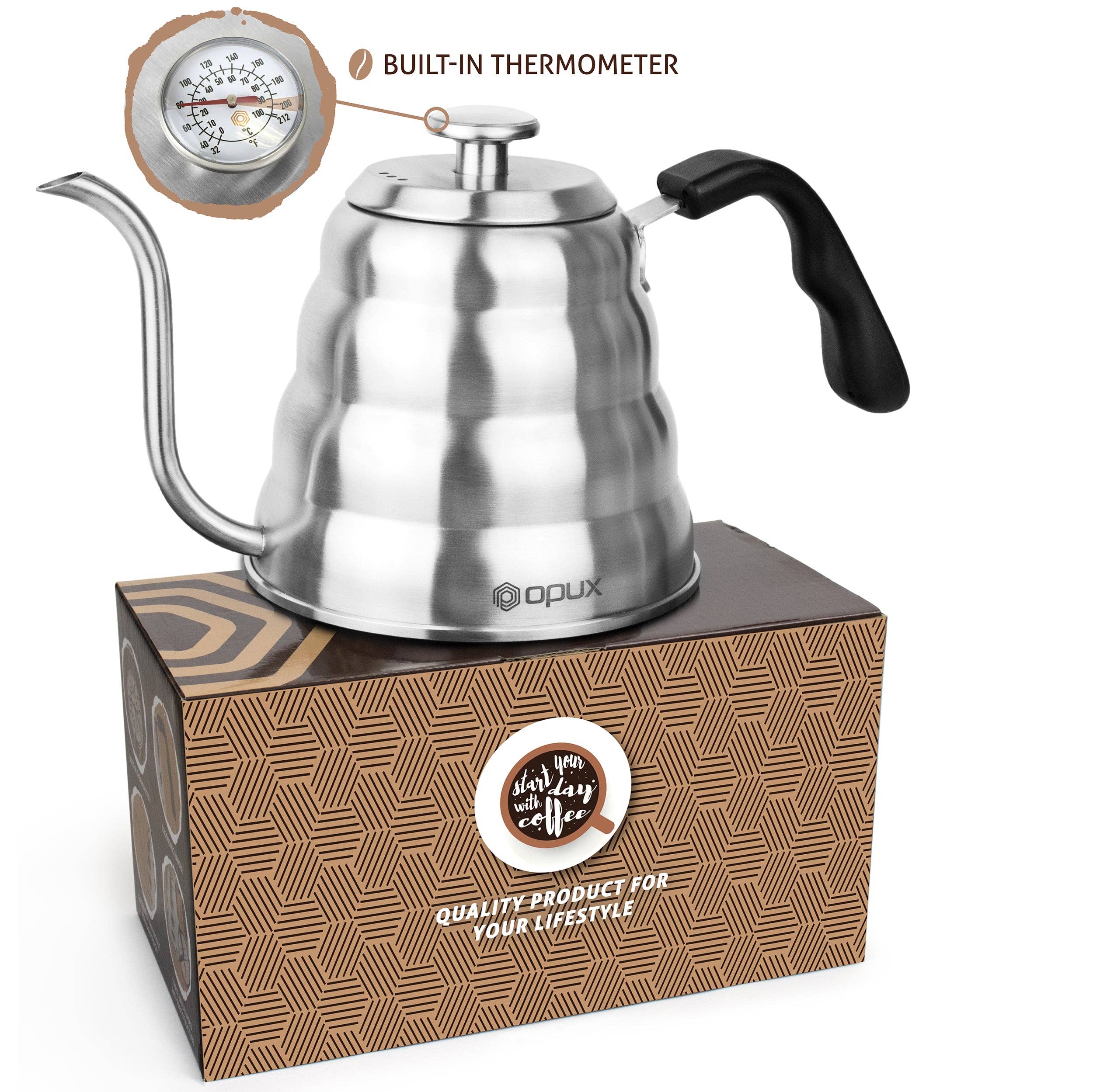 OPUX – wholesale Kettle – Pour Over Gooseneck Kettle with Thermometer 40 oz6