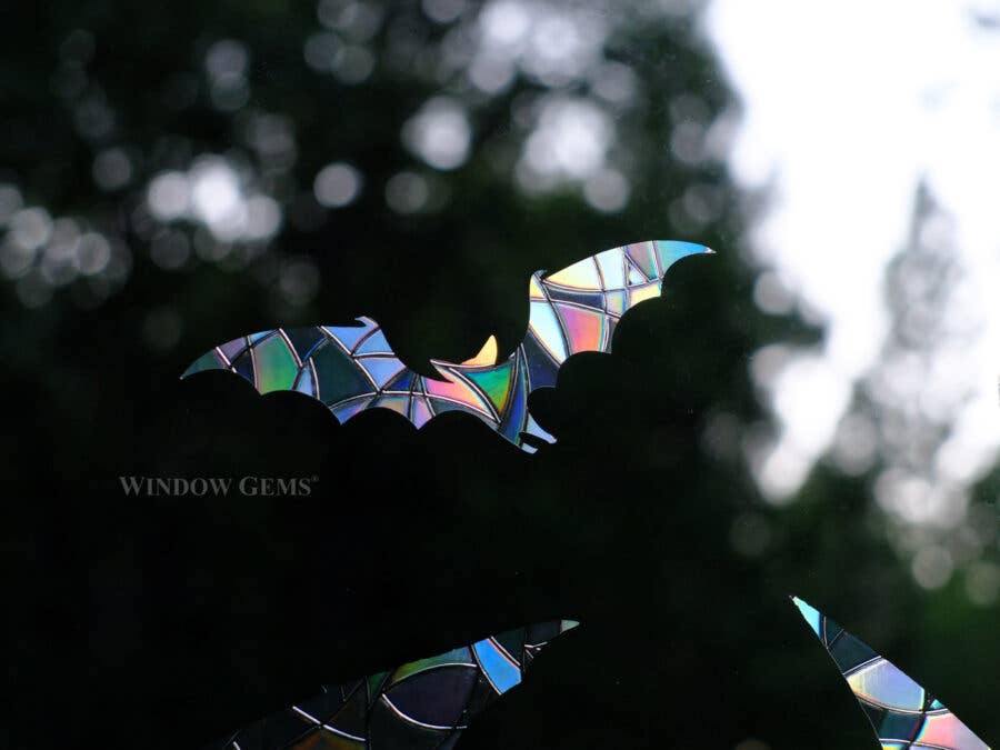 Window Gems - Wholesale Suncatcher - Bat Window Clings - Bird Strike Prevention Decals