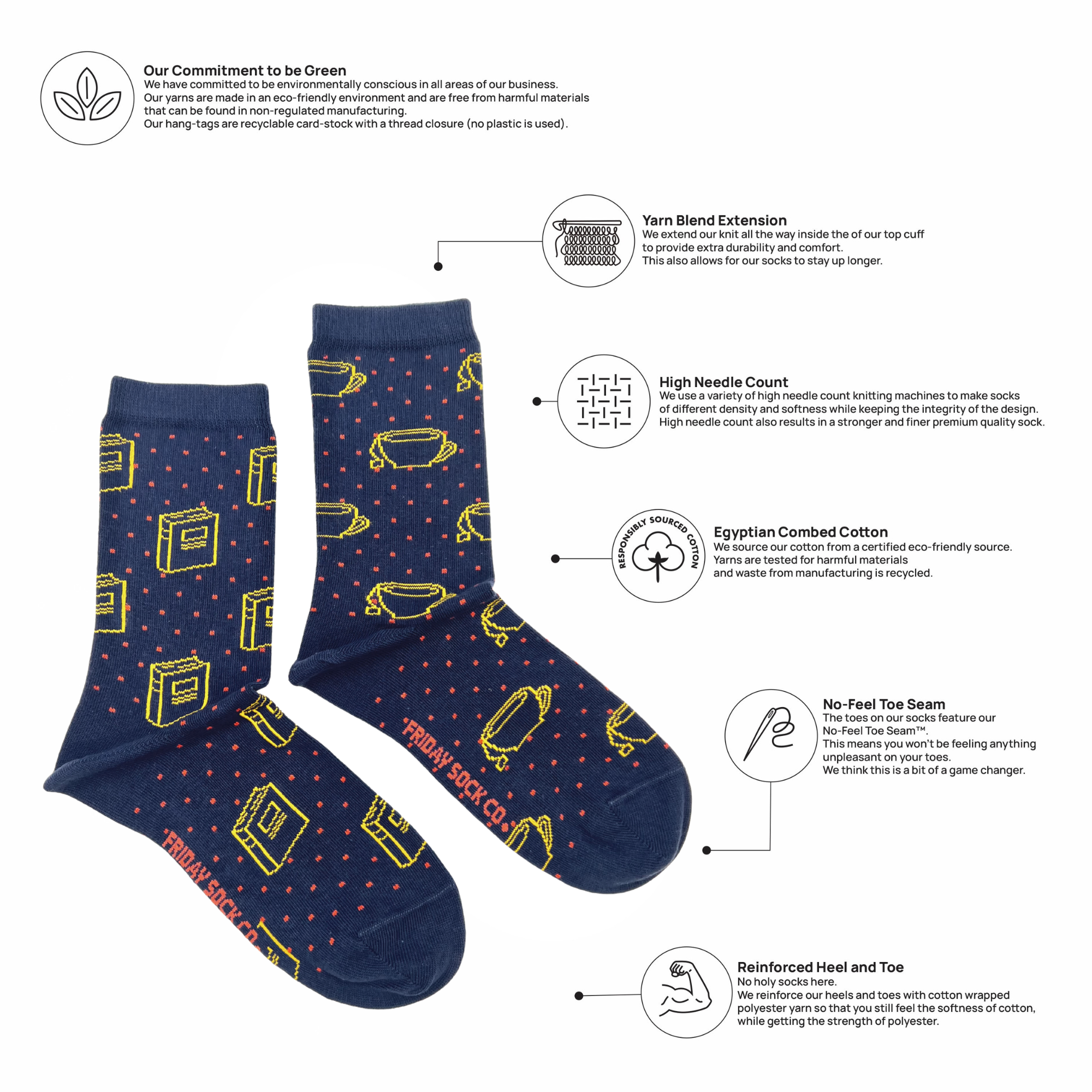 Friday Sock Co. – Meias - Mulher por atacado – Meias de Livro & Chá para Mulheres - Presente, Enchimento de Meias3